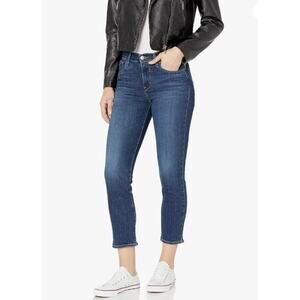 Levi's Women's 724 High Rise Straight Cropped Stretch Denim Jeans Size 32 Blue